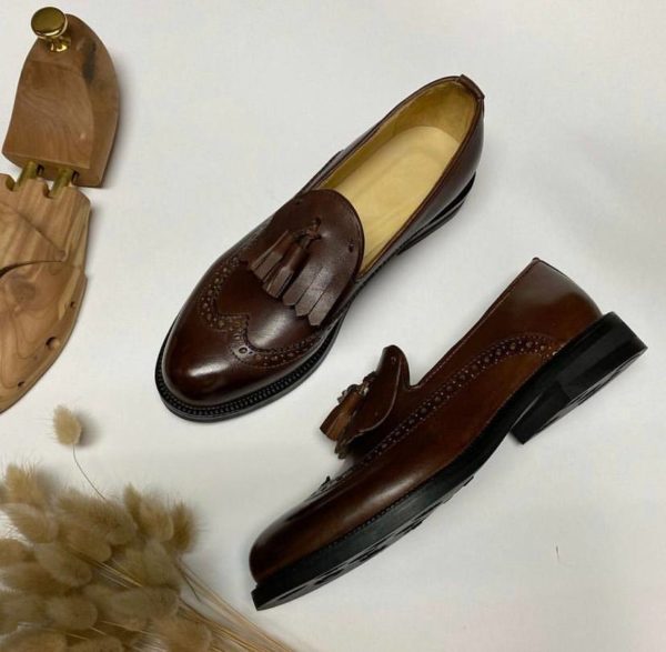 Лоферы с бахромой