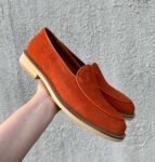 Бельгийские лоферы из натуральной замши