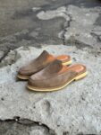 Мюли с тачным швом из натуральной замши